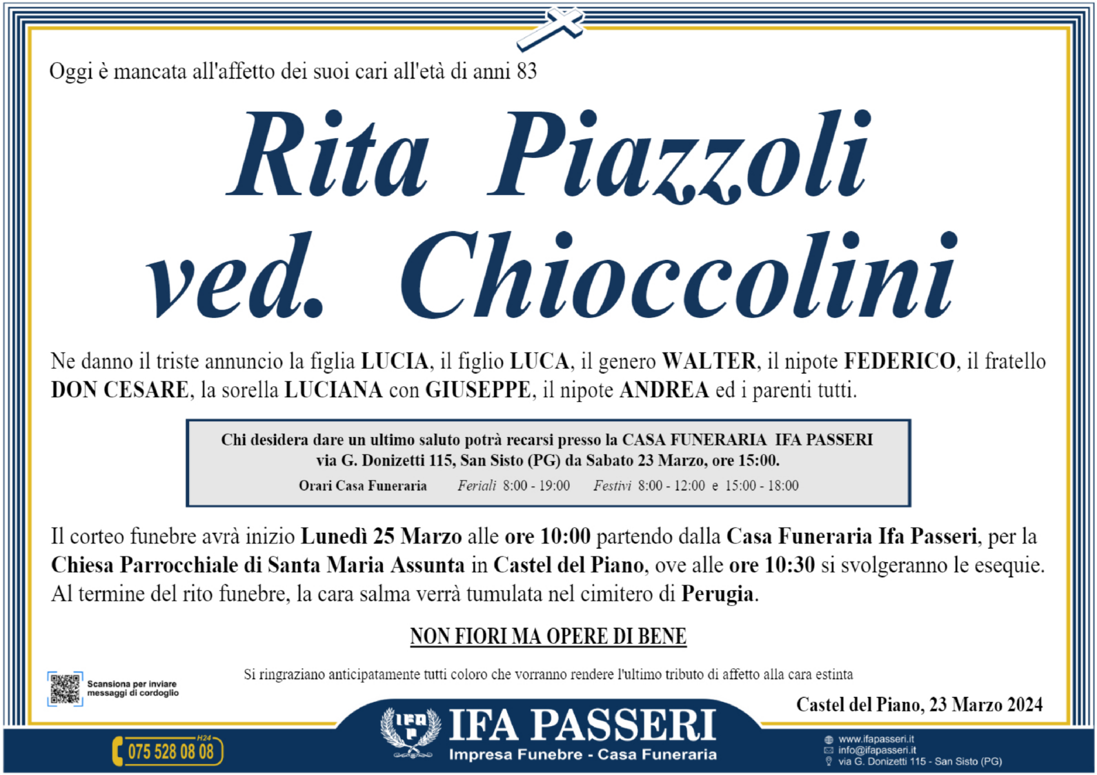 Rita Piazzoli ved. Chioccolini